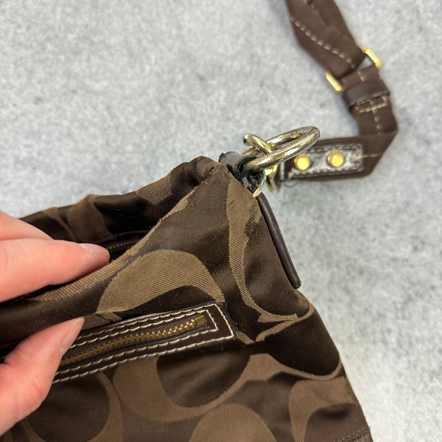 Vintage Coach Umhängetasche Braun