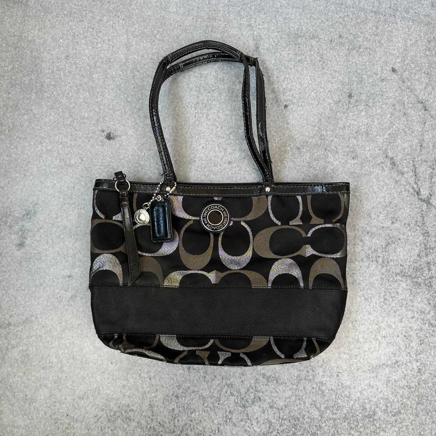 Vintage Coach Handtasche Schwarz