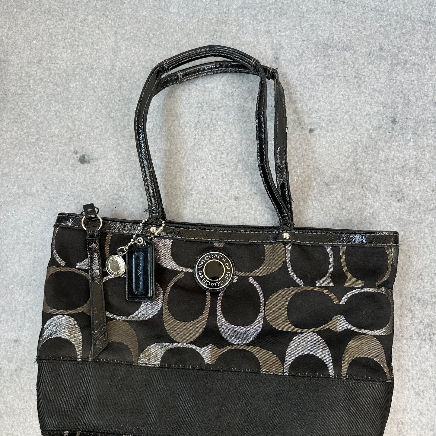 Vintage Coach Handtasche Schwarz