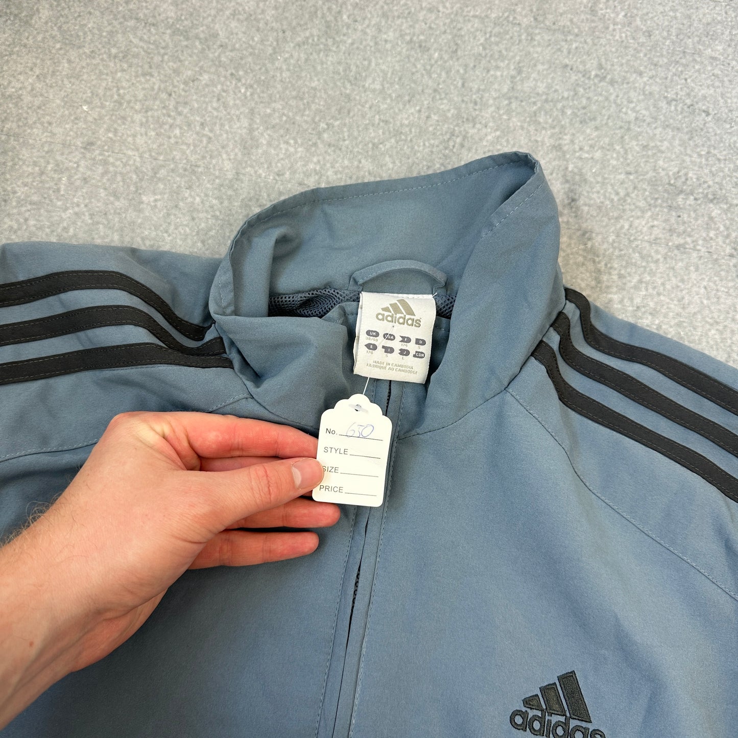 Vintage Adidas Trainingsjacke Blau (L)