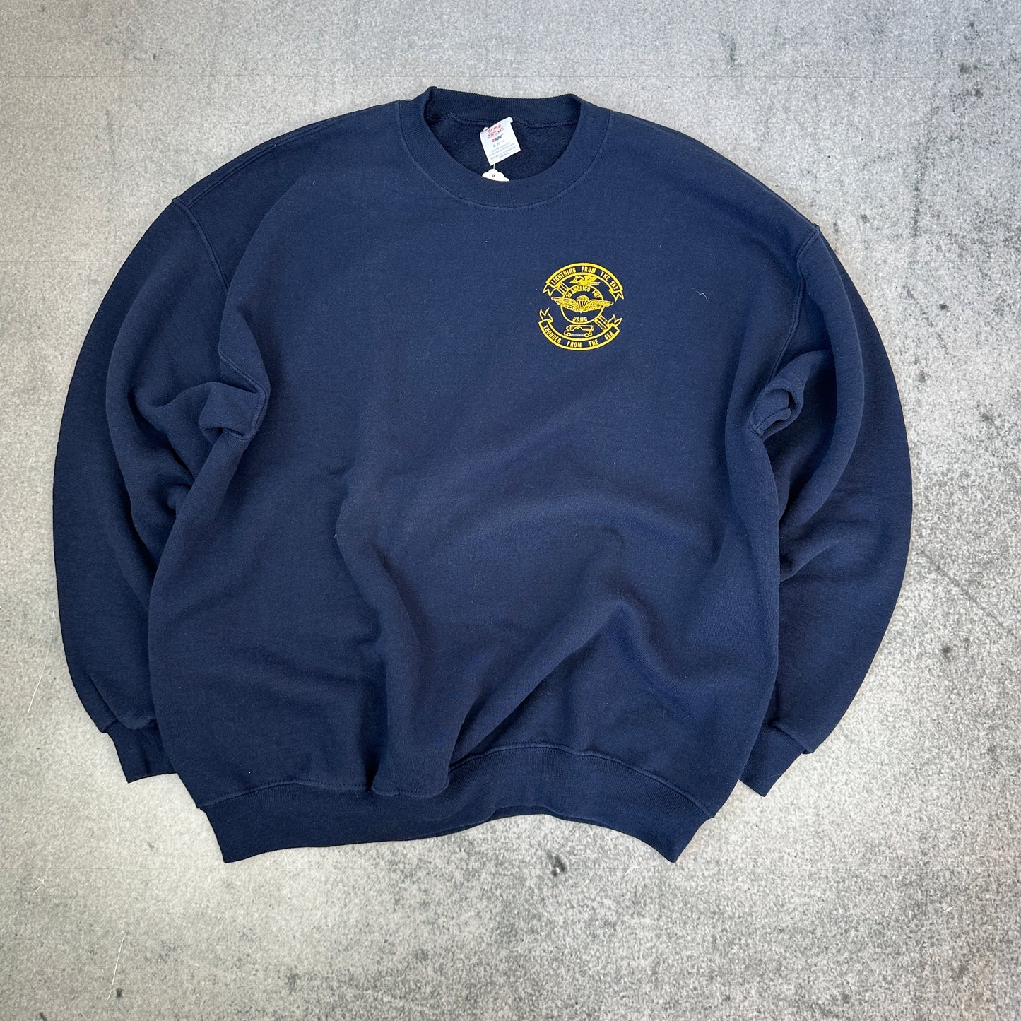 Vintage 90s U.S. Marines Sweater Blau (XL)