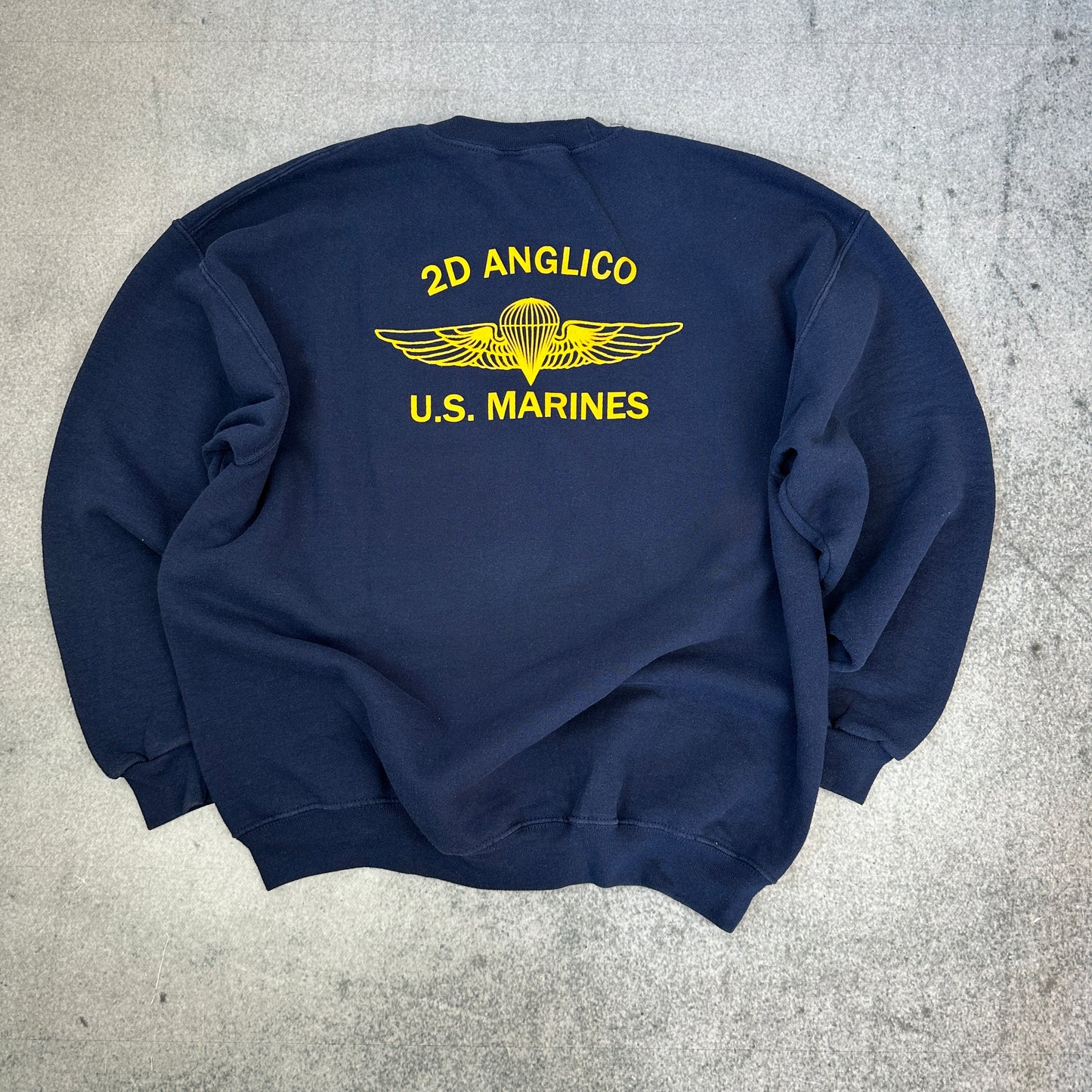 Vintage 90s U.S. Marines Sweater Blau (XL)