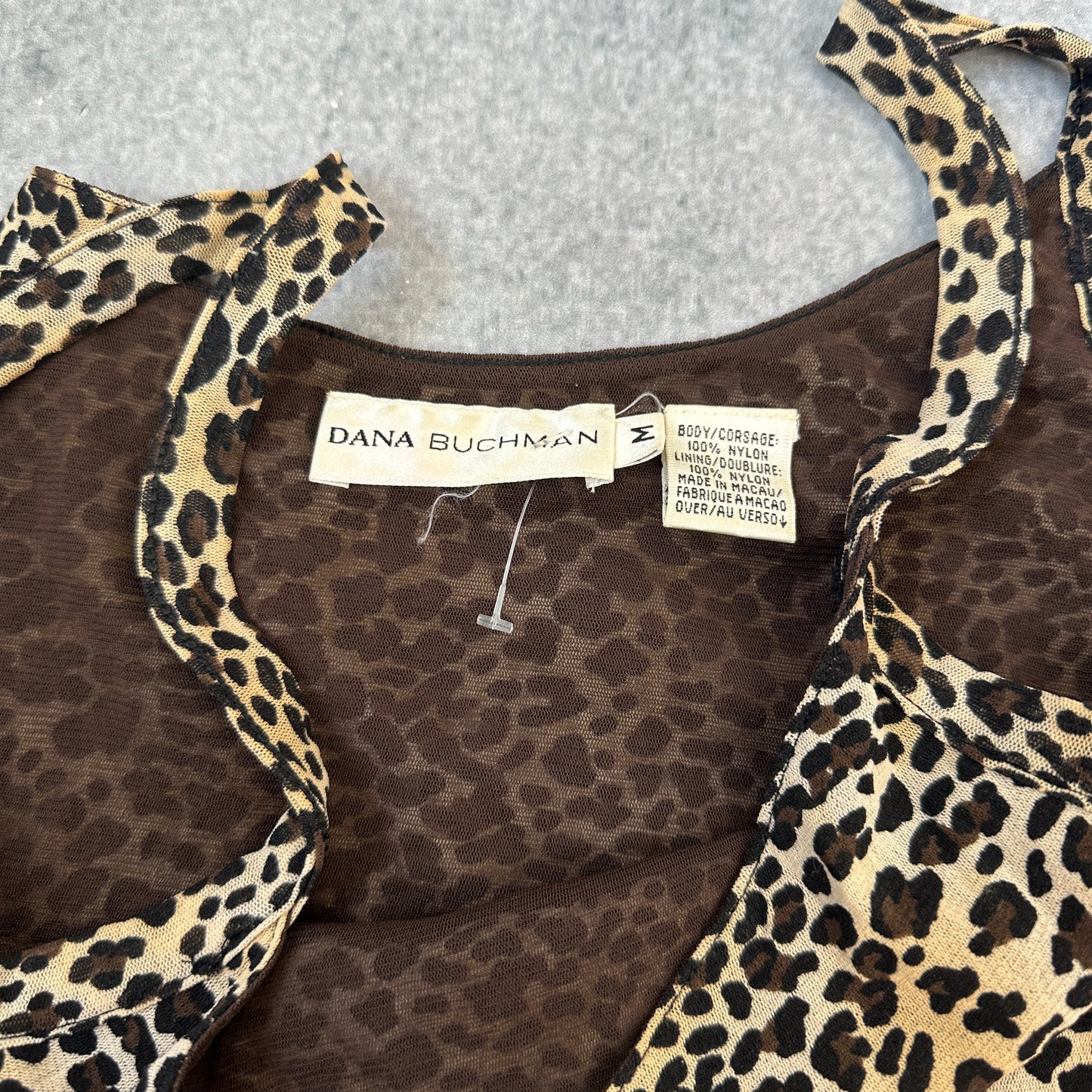 Leopardenmuster Spaghettiträger Top – Cami Shirt im Animal Print Dana Buchman (M)