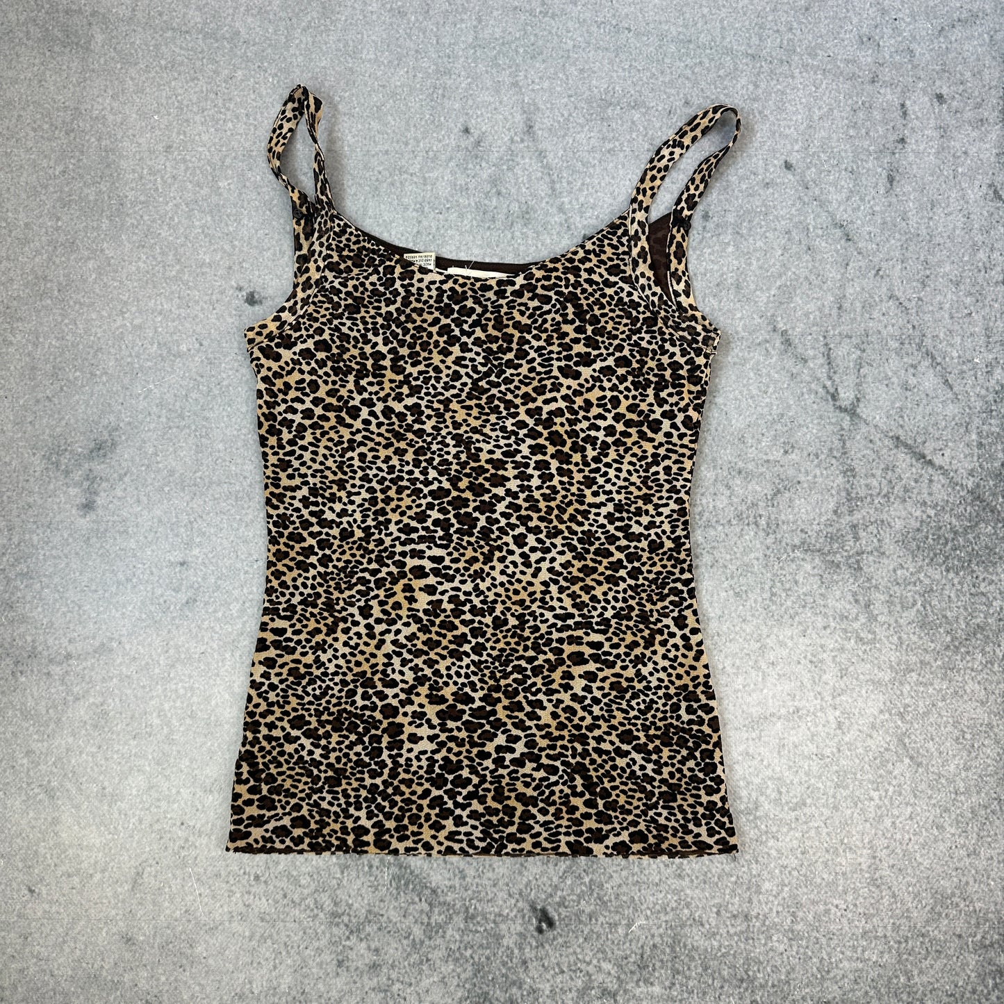 Leopardenmuster Spaghettiträger Top – Cami Shirt im Animal Print Dana Buchman (M)