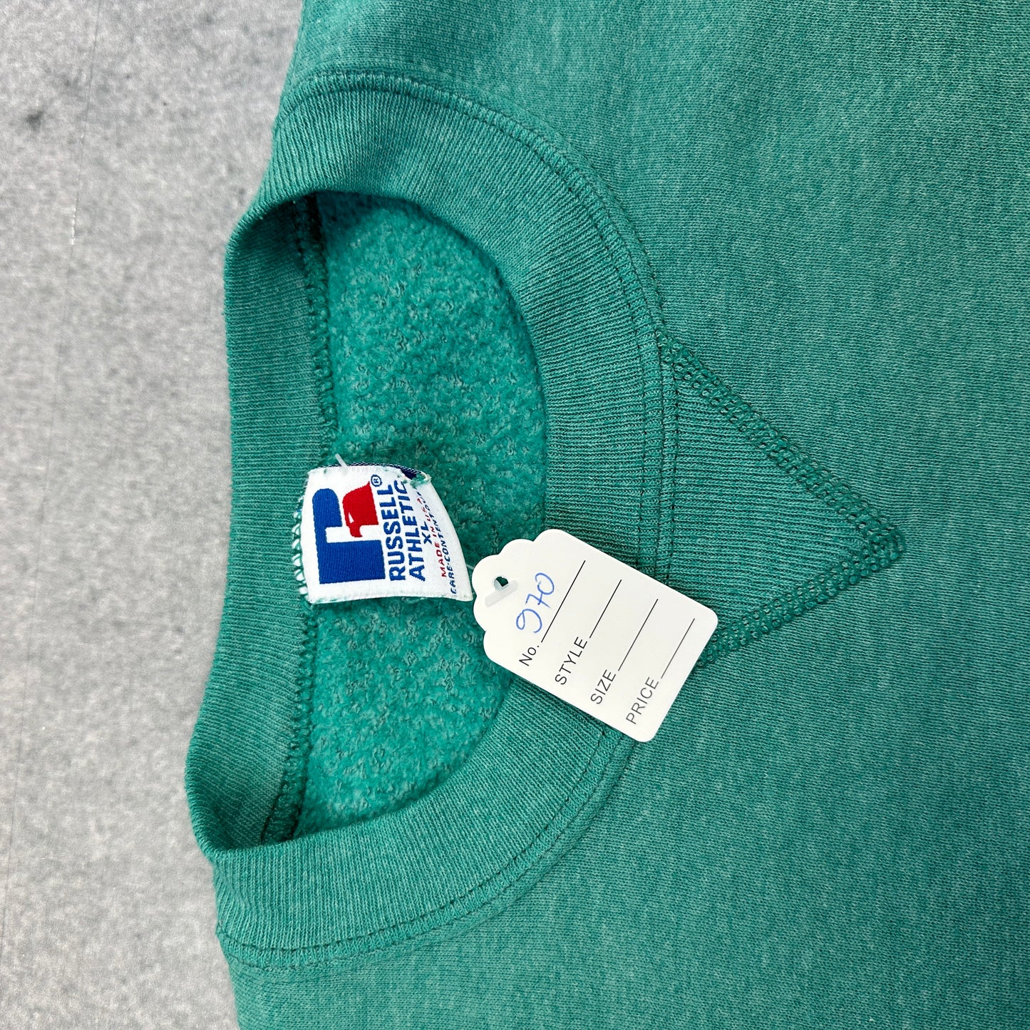 Vintage 90er Russell Athletic Pröduce Sweater Grün (XL)