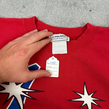 Vintage Polaris Racing Sweater Rot (XL)
