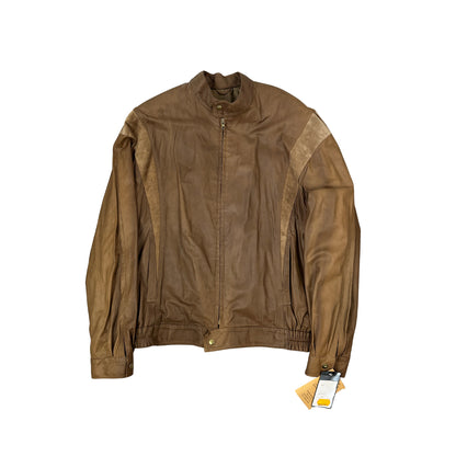 80er Jahre Maxifiorentino Lederjacke Braun (52)