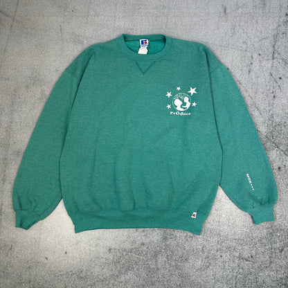 Vintage 90er Russell Athletic Pröduce Sweater Grün (XL)