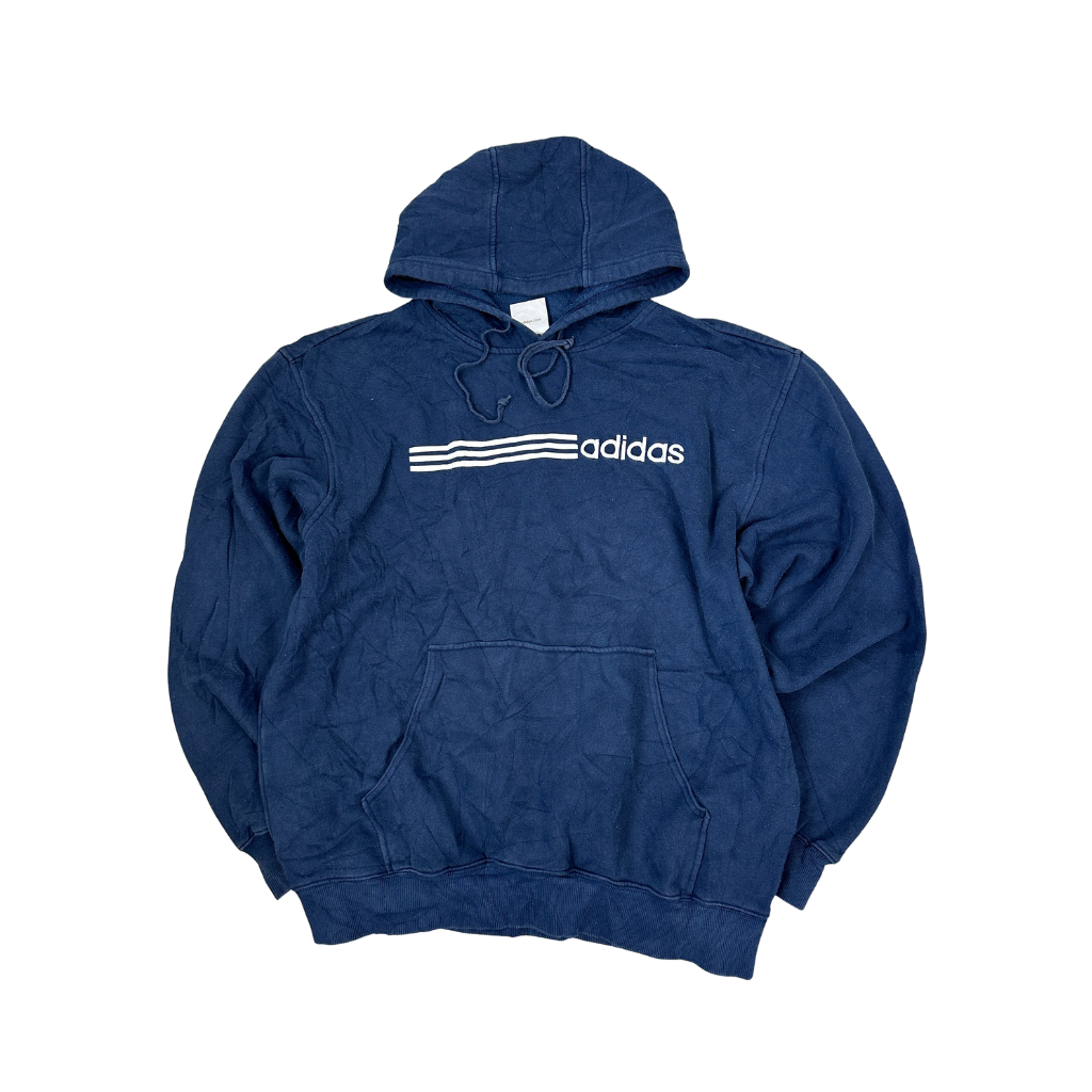 Vintage Adidas Hoodie Marineblau (L)