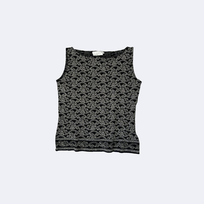 Hennes Glitzer Top Schwarz (S)