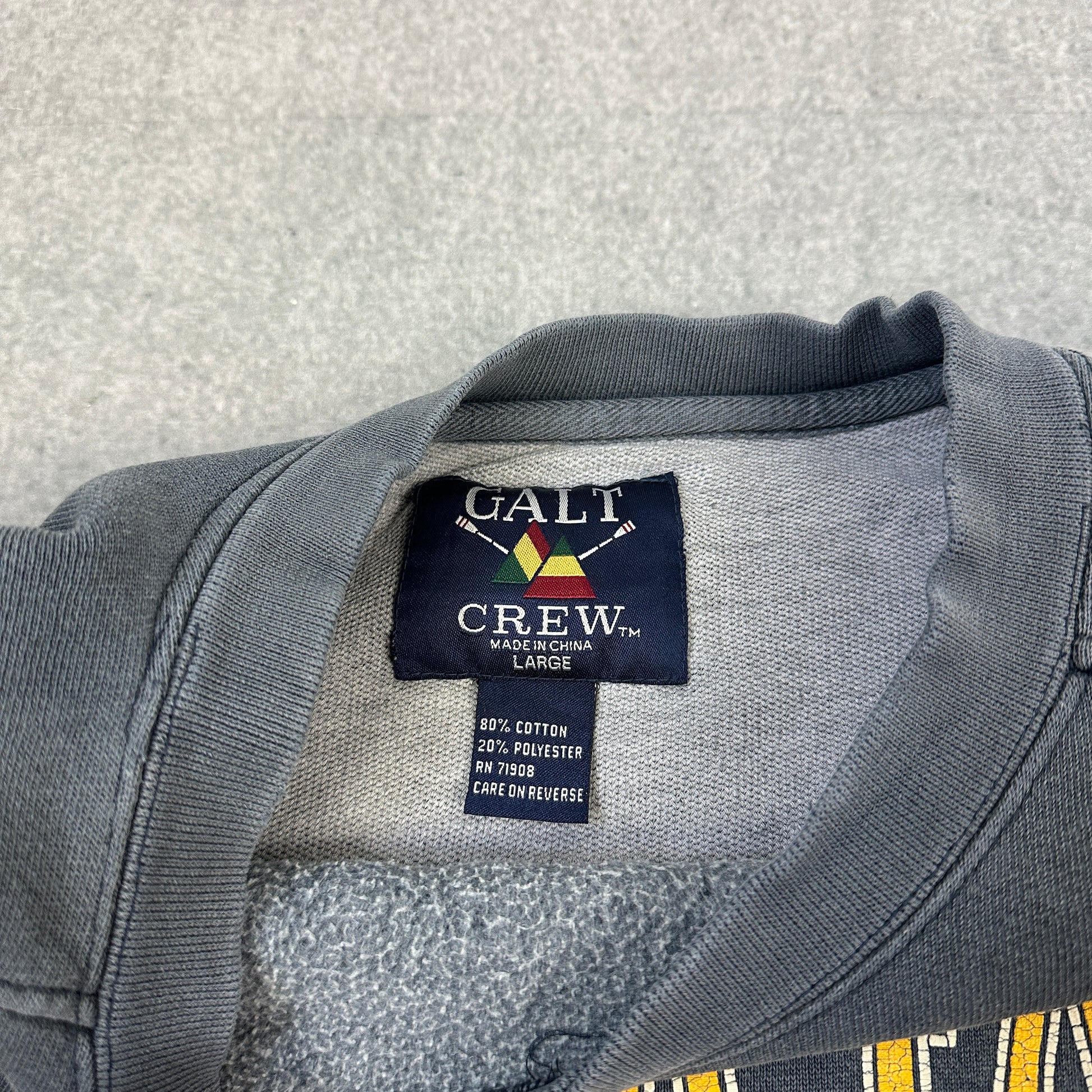Vintage 90s Galt Michigan Wolverines Sweater Grau (L)