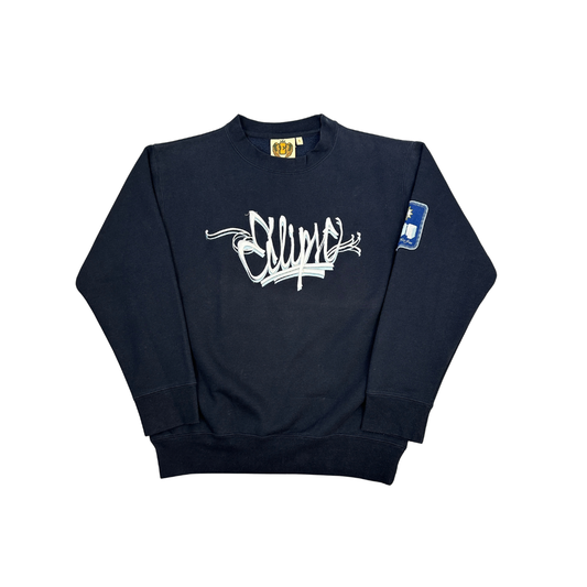 Vintage Eclipse Embroidered Sweater Dunkelblau (S)