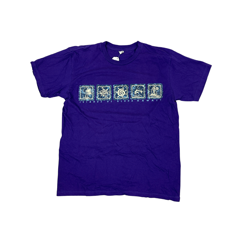 Allsport Islands of Aloha Hawaii T-Shirt Lila (M)