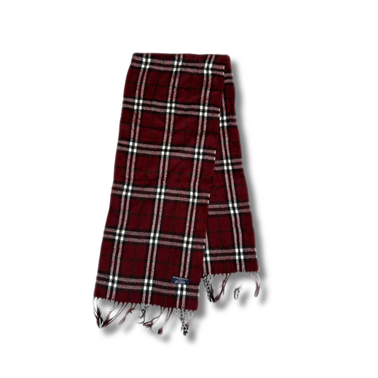 Vintage Burberry Cashmere Schal Rot