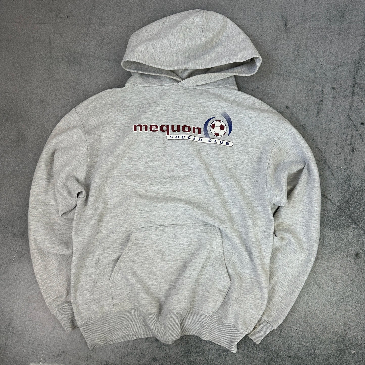 Vintage Jerzees Mequon Soccer Club Hoodie Grau (M)