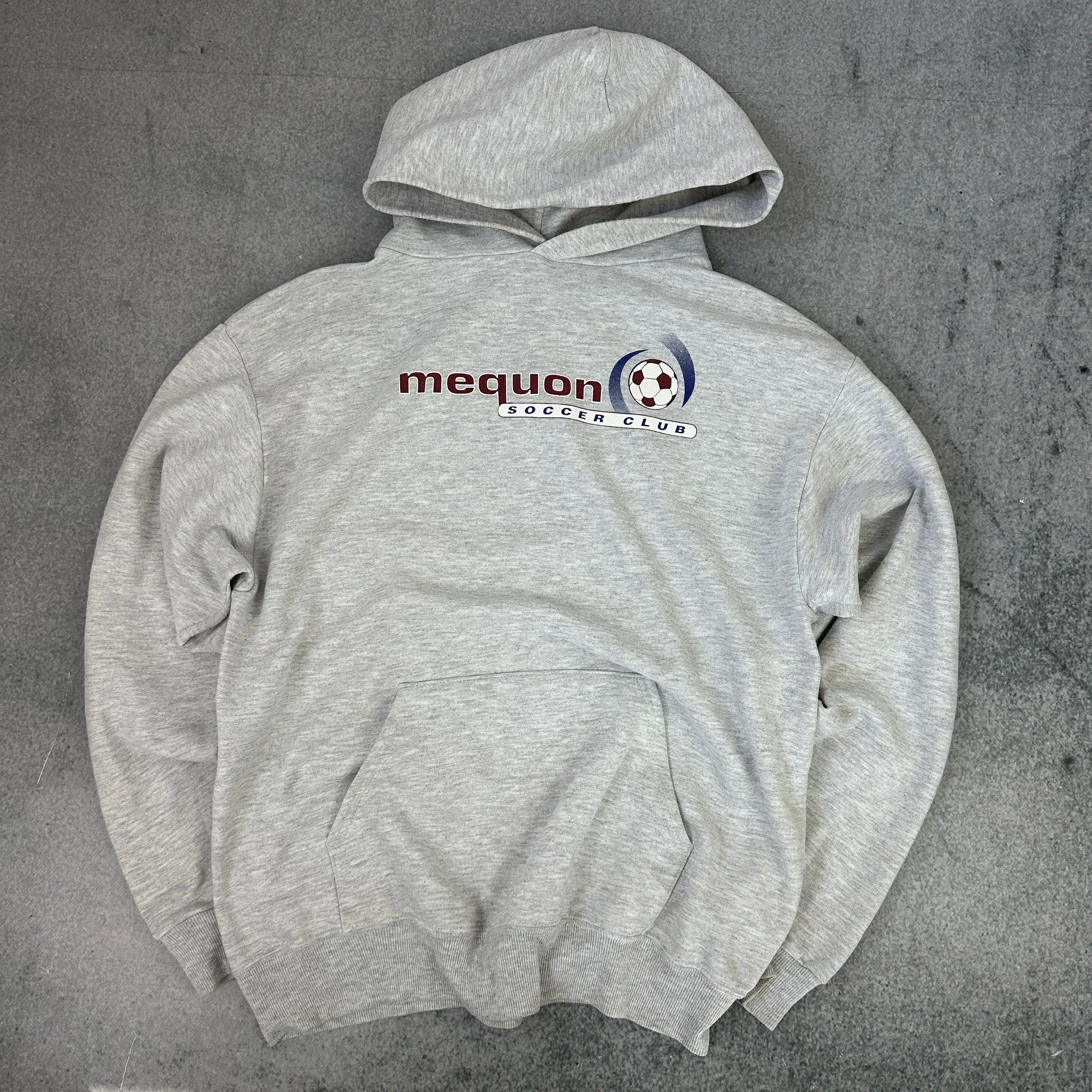 Vintage Jerzees Mequon Soccer Club Hoodie Grau (M)