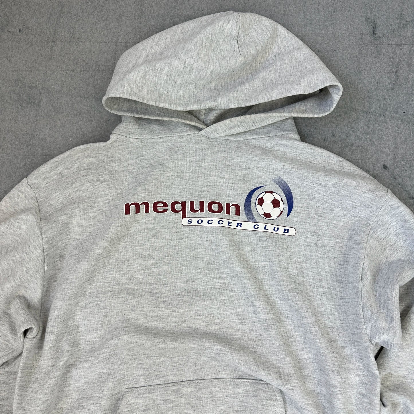 Vintage Jerzees Mequon Soccer Club Hoodie Grau (M)
