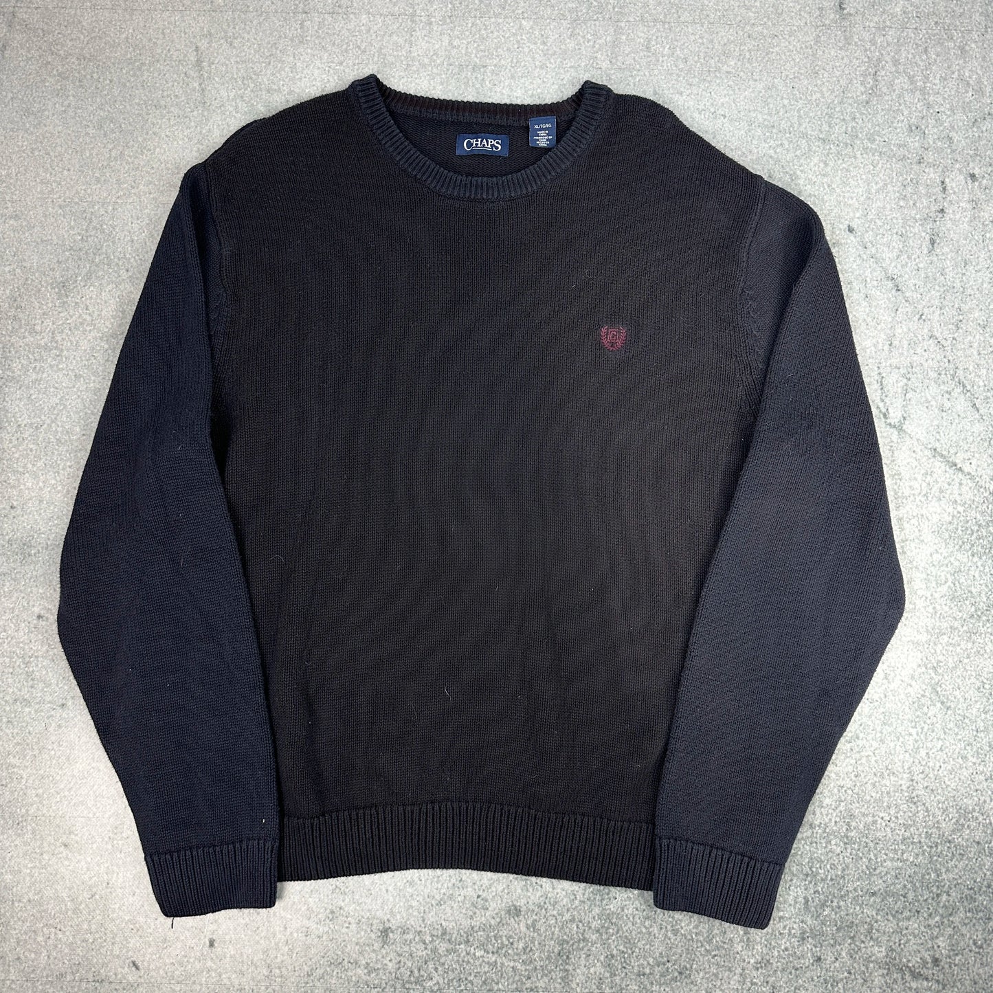 Vintage Chaps Strickpullover Strickpullover Schwarz (XL)