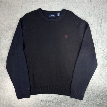 Vintage Chaps Strickpullover Strickpullover Schwarz (XL)