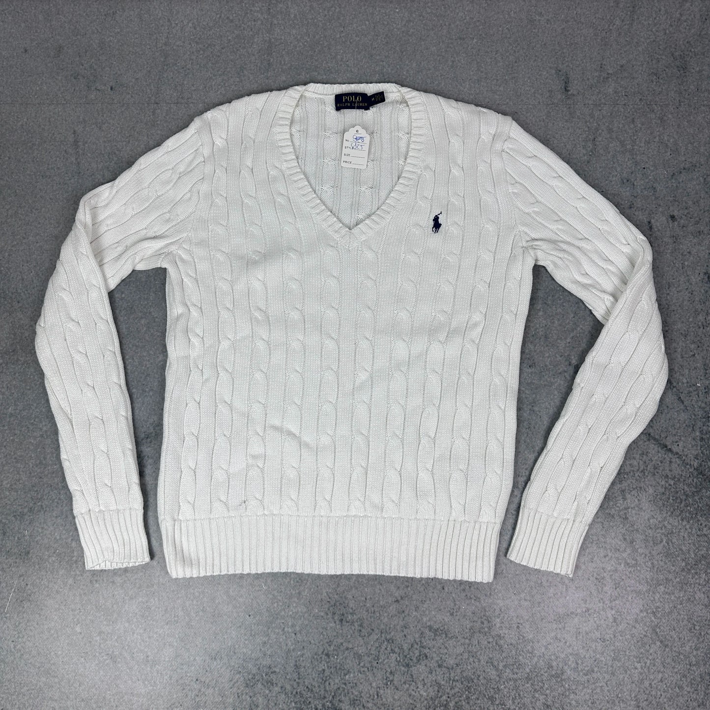 Polo Ralph Lauren Strickpullover Mit V-Ausschnitt Weiß (M)