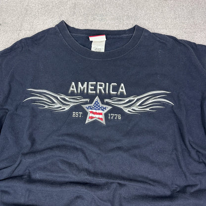 Vintage Sonoma Life+style America / USA Patriotic Graphic T-Shirt Marineblau (L)