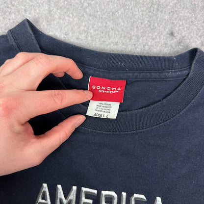 Vintage Sonoma Life+style America / USA Patriotic Graphic T-Shirt Marineblau (L)