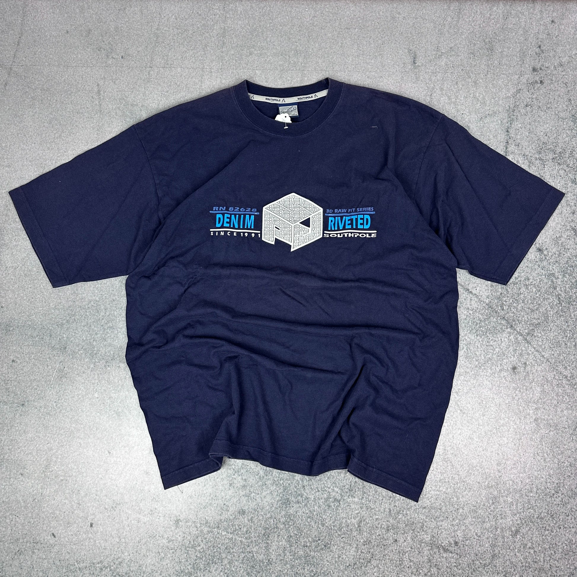 Vintage Southpole Southpole Denim / Streetwear Graphic T-Shirt Marineblau (XL)