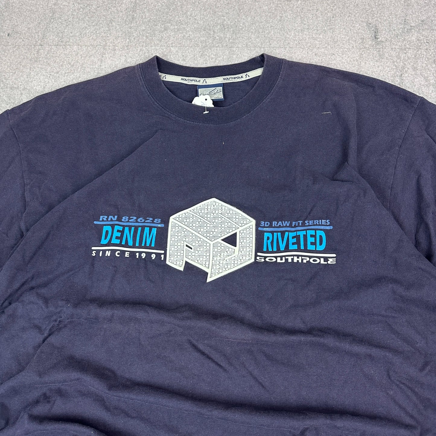 Vintage Southpole Southpole Denim / Streetwear Graphic T-Shirt Marineblau (XL)