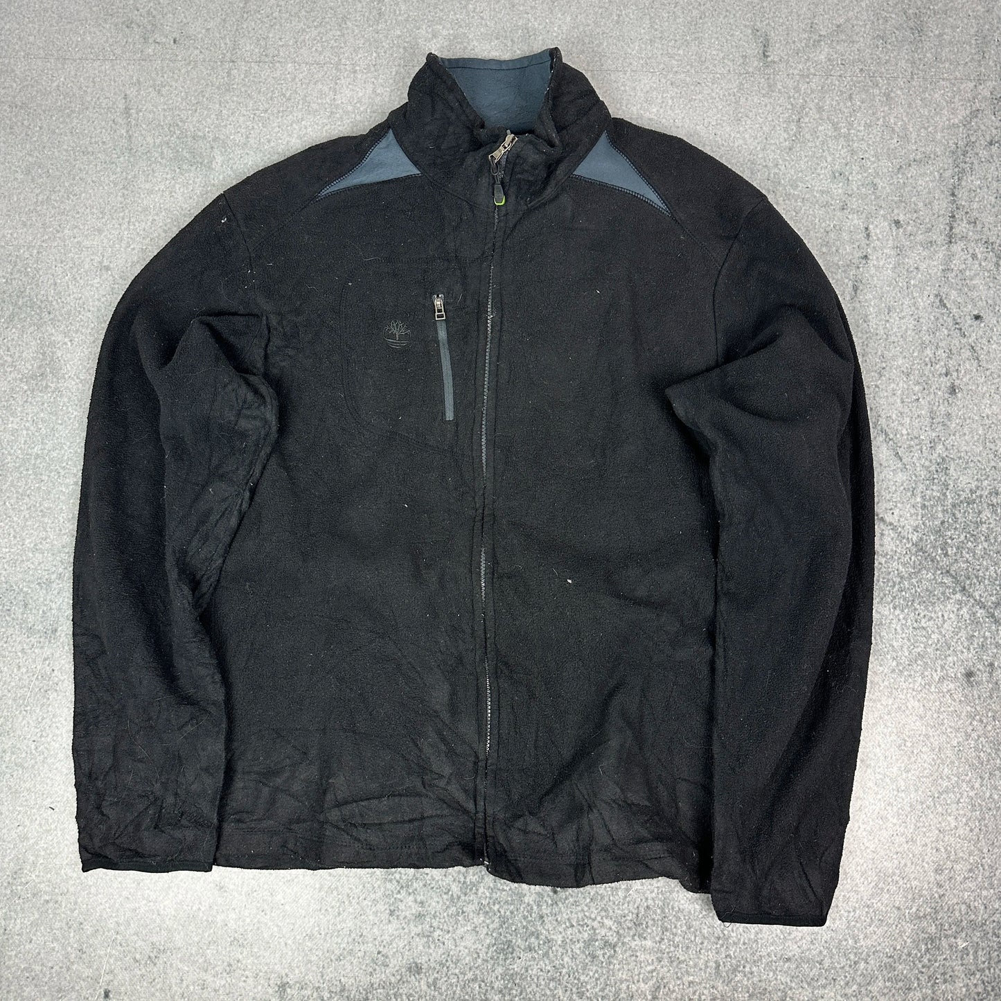 Vintage Timberland Fleecejacke Schwarz (L)