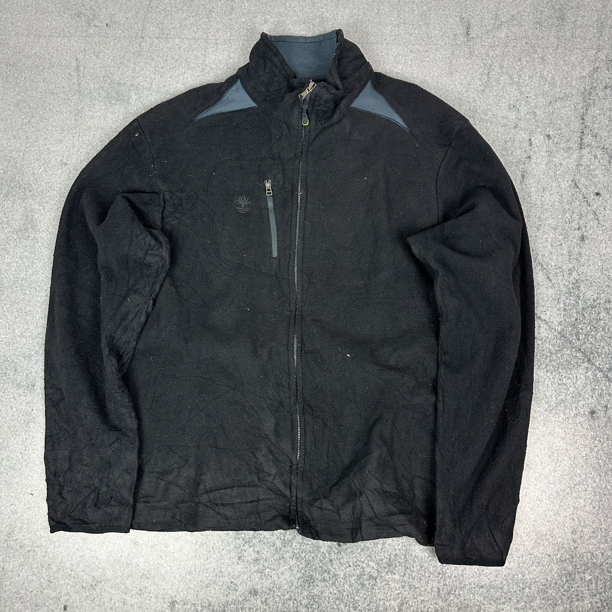 Vintage Timberland Fleecejacke Schwarz (L)