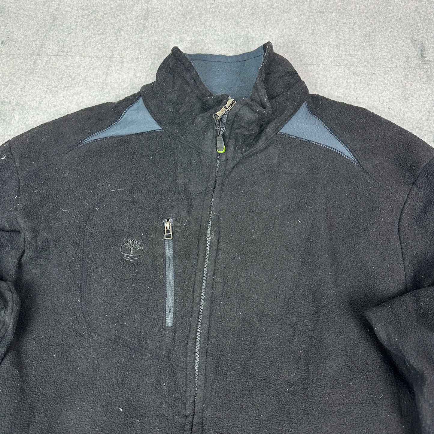 Vintage Timberland Fleecejacke Schwarz (L)