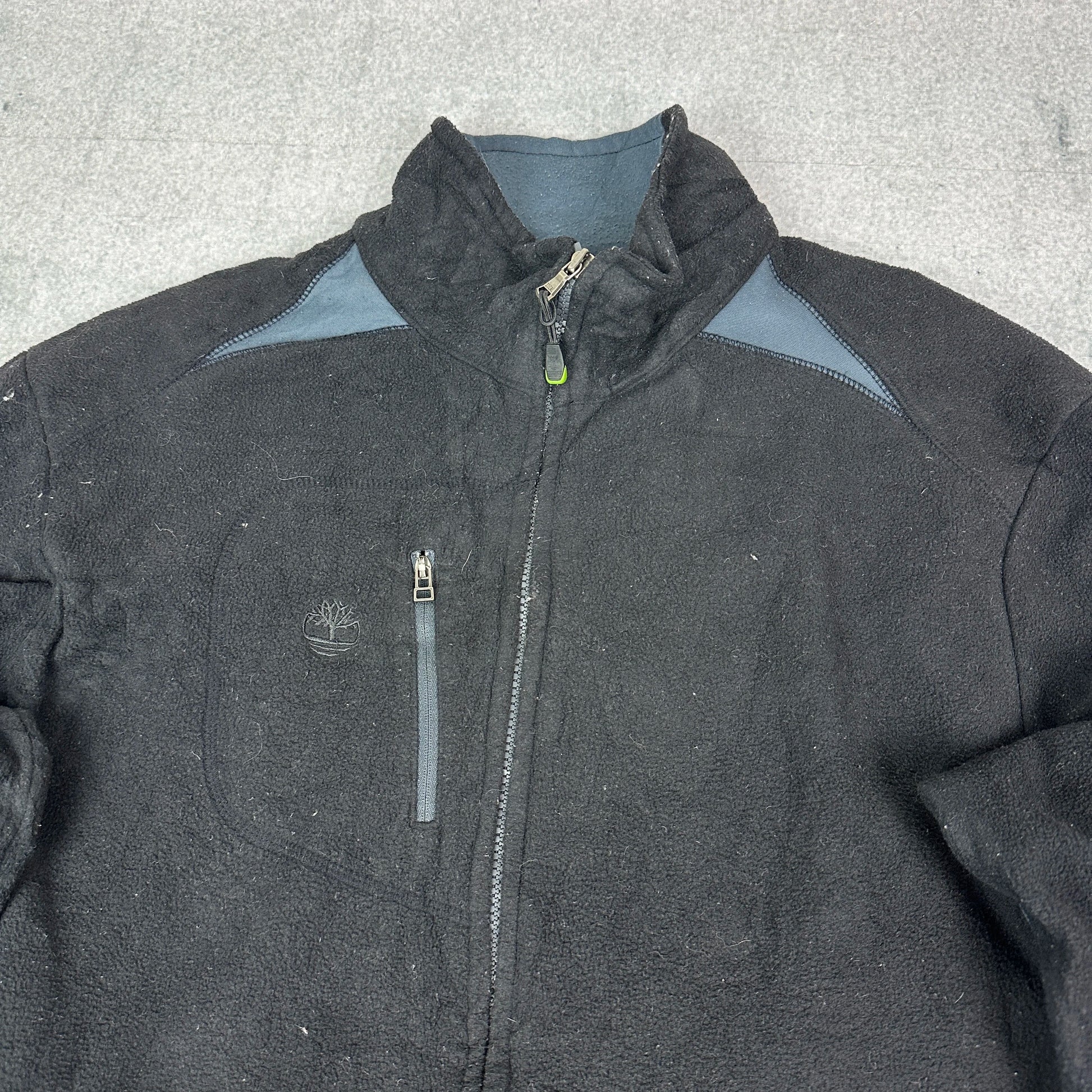 Vintage Timberland Fleecejacke Schwarz (L)