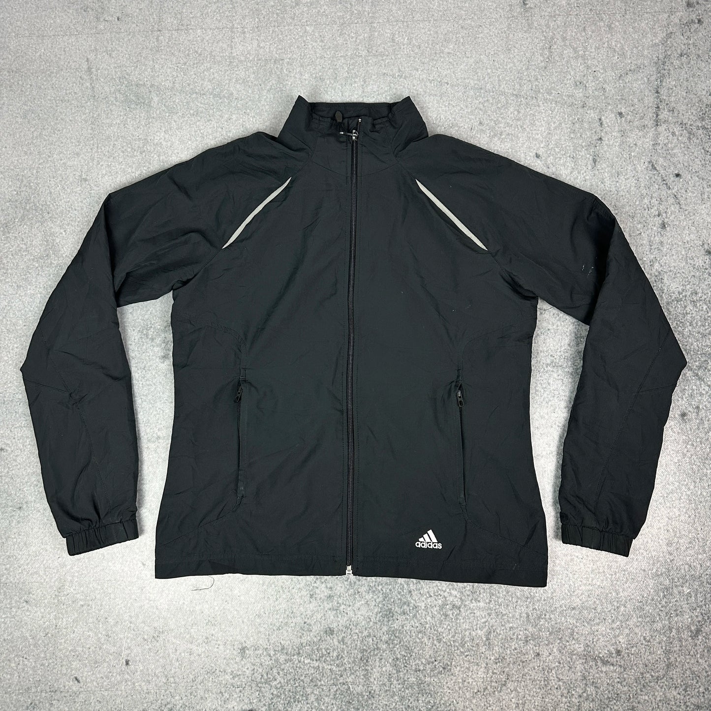 Vintage Adidas Windbreaker / Trainingsjacke Schwarz (M)