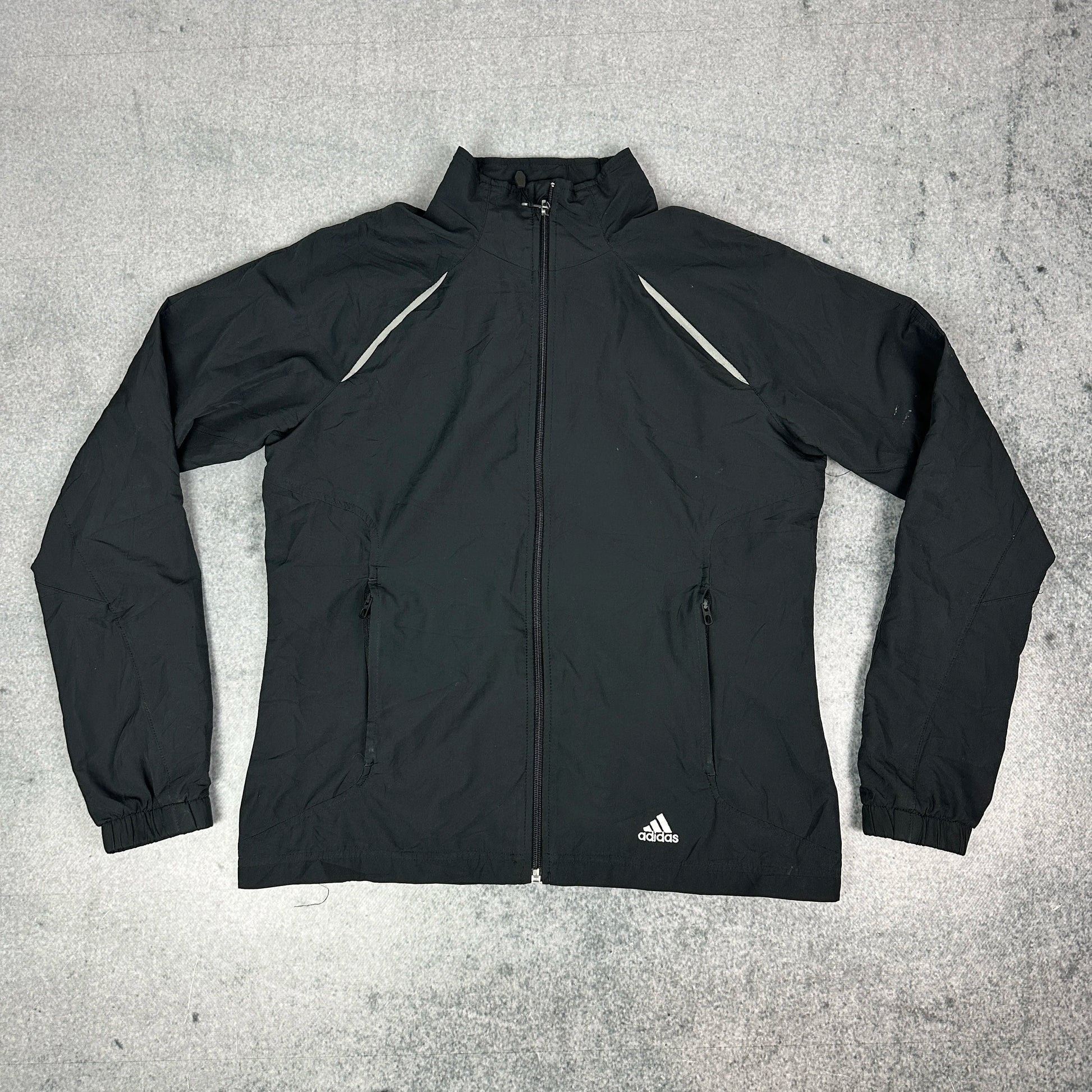 Vintage Adidas Windbreaker / Trainingsjacke Schwarz (M)