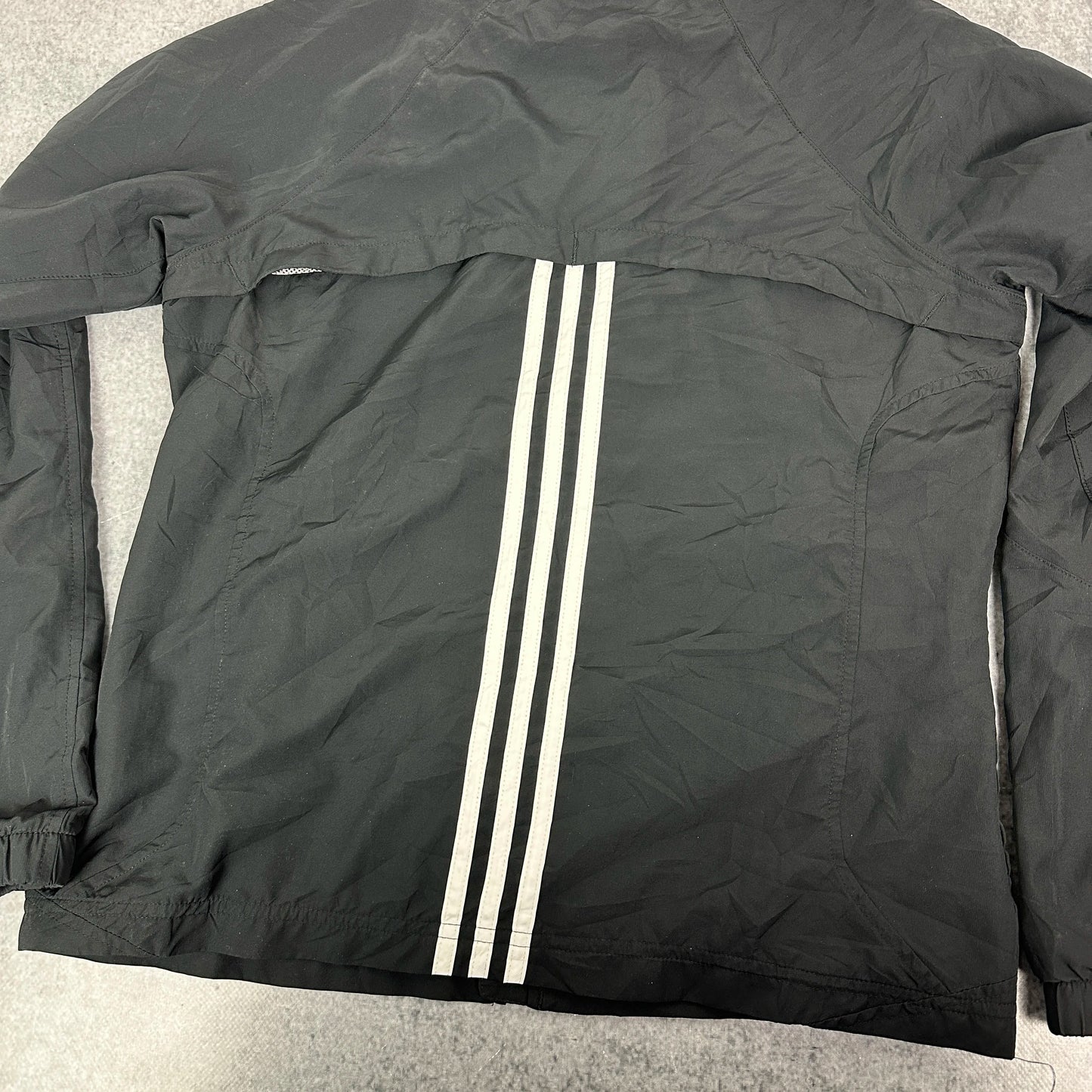Vintage Adidas Windbreaker / Trainingsjacke Schwarz (M)