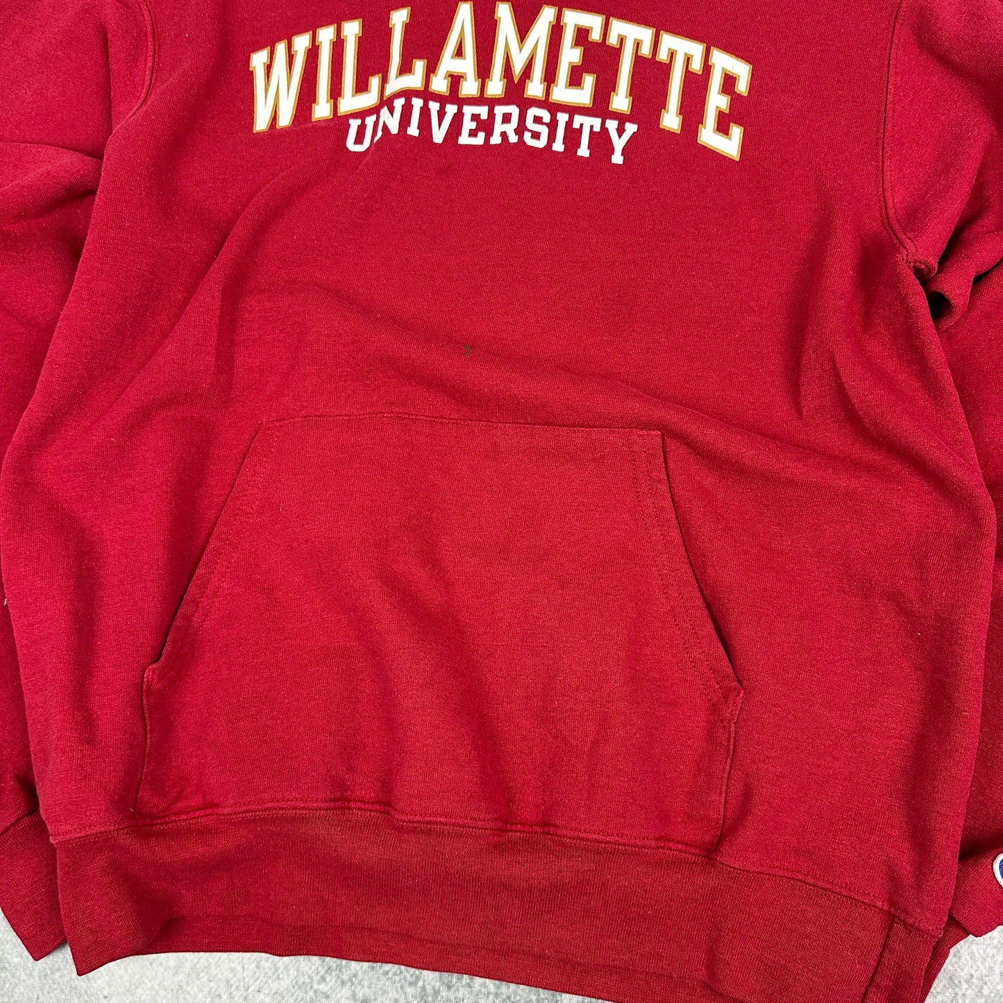 Vintage Champion Willamette University Hoodie Rot (S)