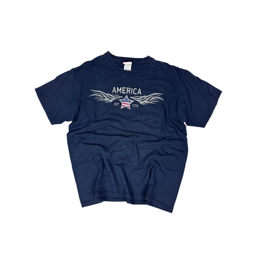 Vintage Sonoma Life+style America / USA Patriotic Graphic T-Shirt Marineblau (L)