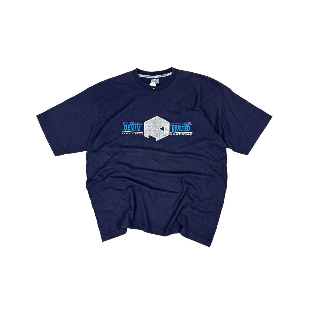 Vintage Southpole Southpole Denim / Streetwear Graphic T-Shirt Marineblau (XL)
