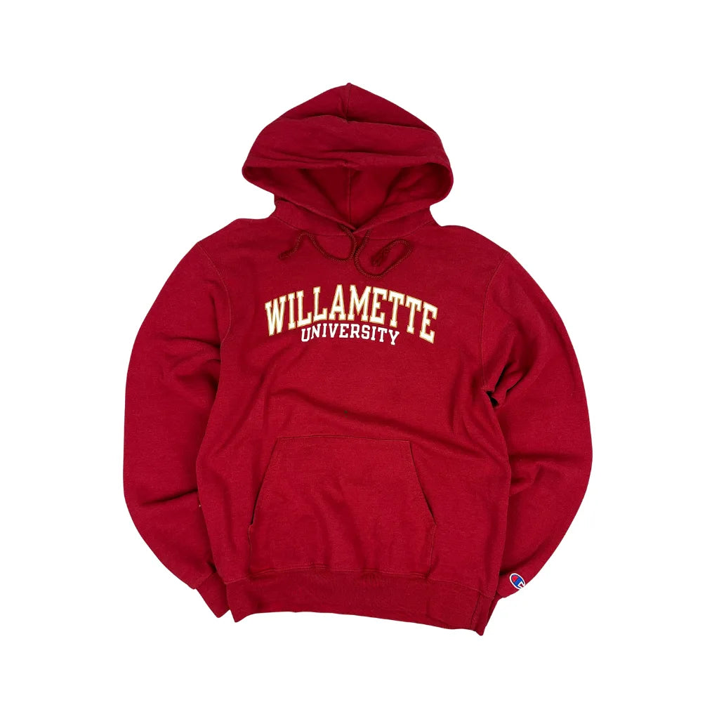 Vintage Champion Willamette University Hoodie Rot (S)