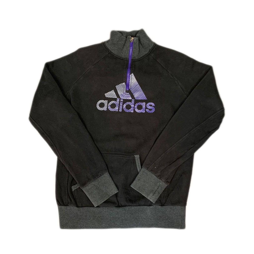 Adidas Half-Zip Pullover Schwarz / Lila / Grau (L)
