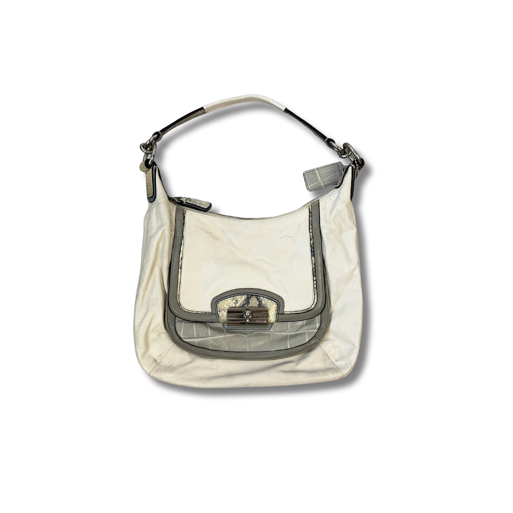 Vintage Coach Handtasche Cremefarben