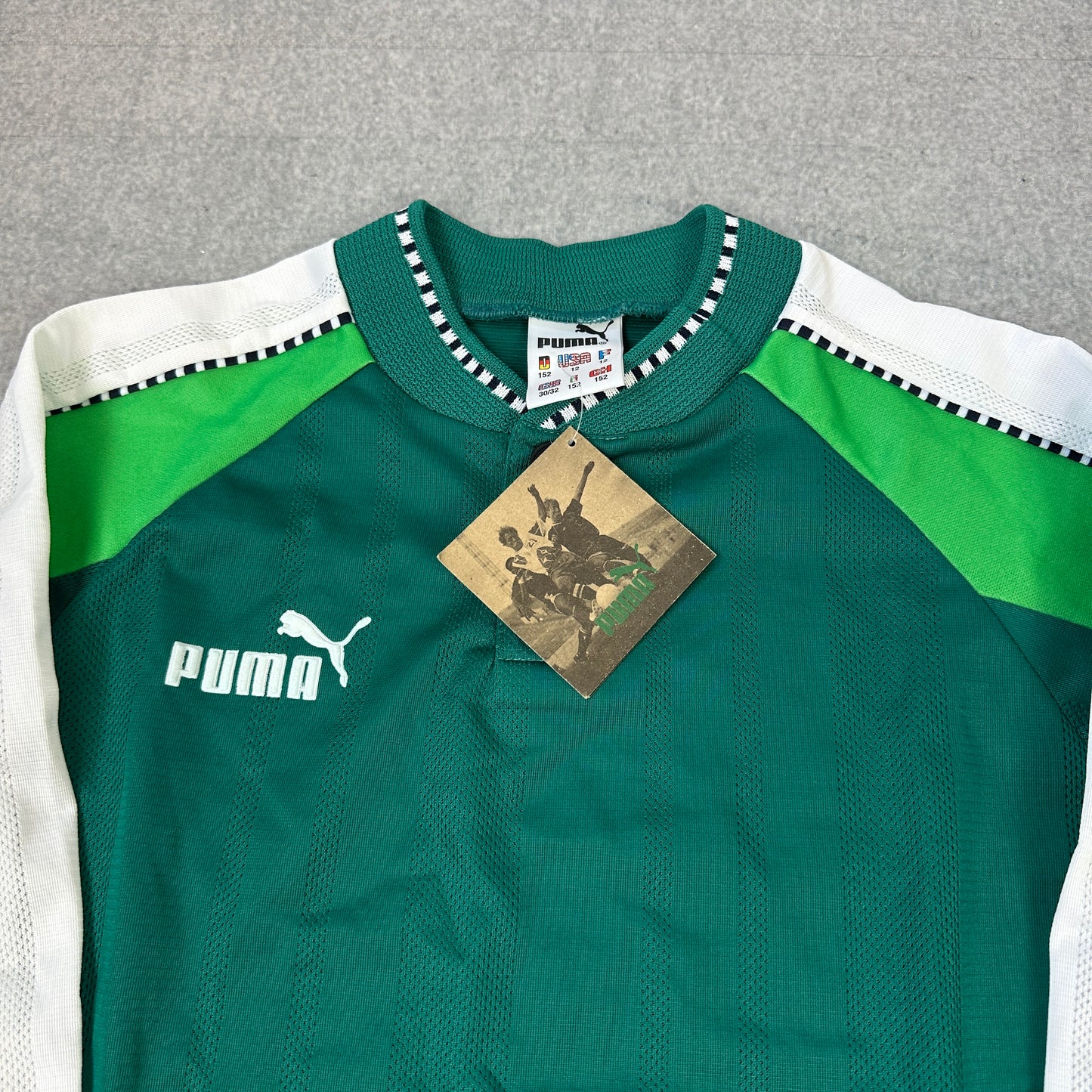 Vintage Puma 90er Trikot Grün (152)
