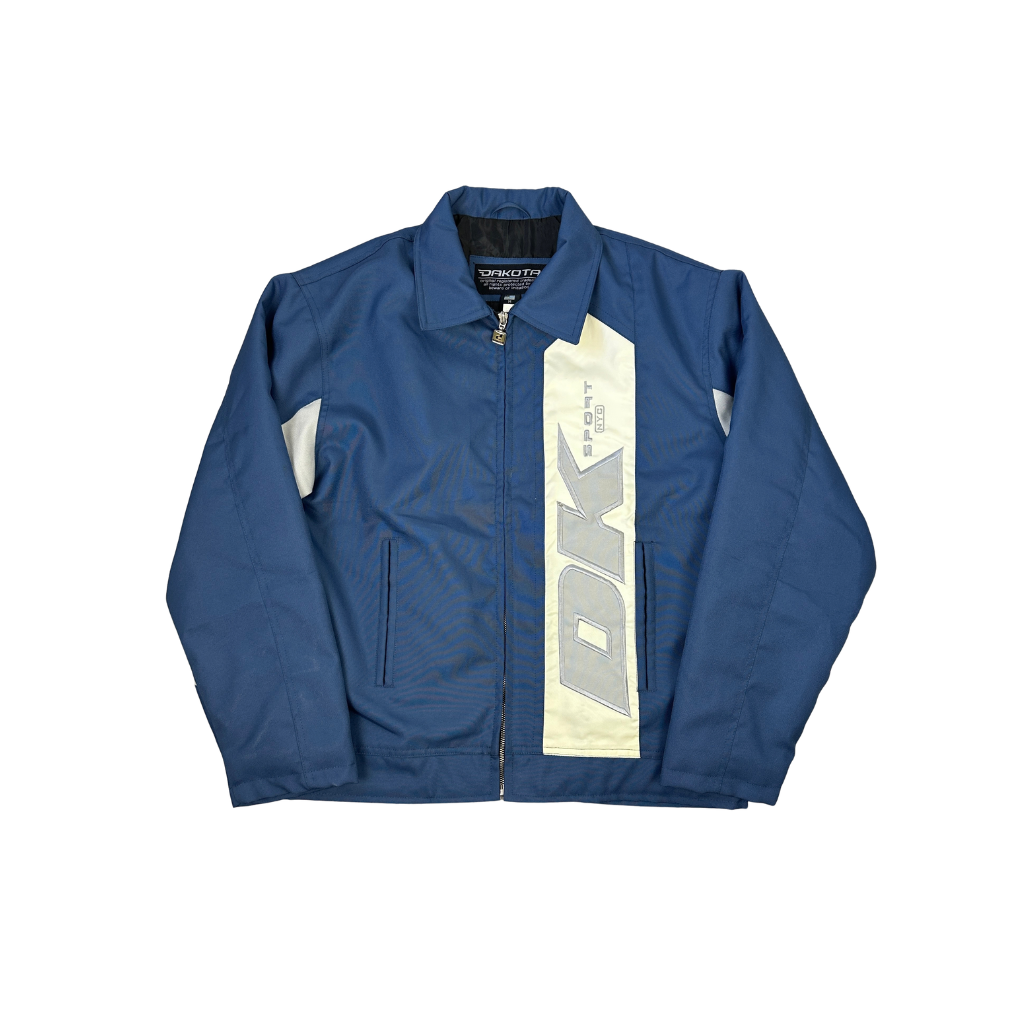 Vintage Dakota Sport NYC Racing Jacke | Y2K | Blue / White (M)