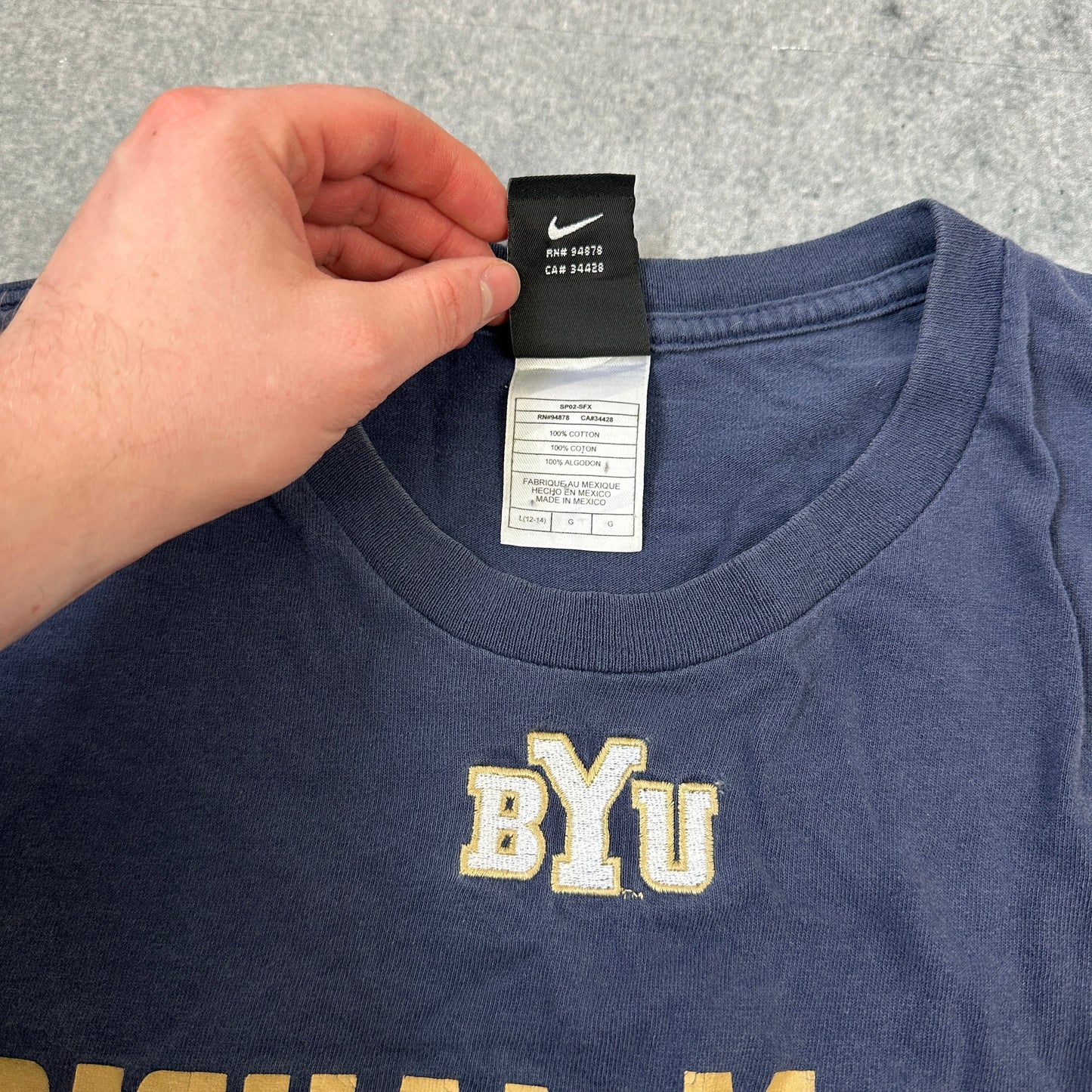 Nike Brigham Young Cougars Football T-shirt Marineblau (L)