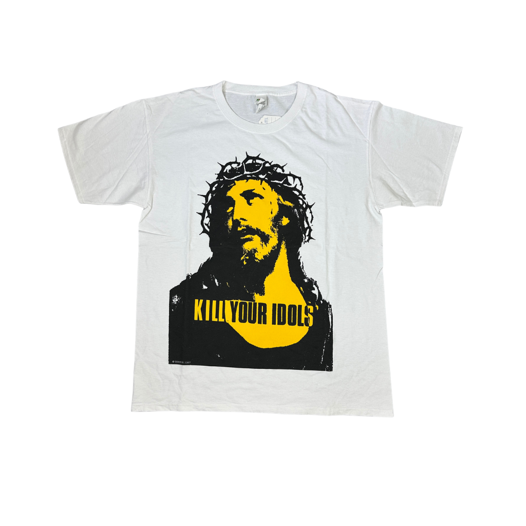 Fruit Of The Loom Terror 1987 T-Shirt 2000er Weiß (L)