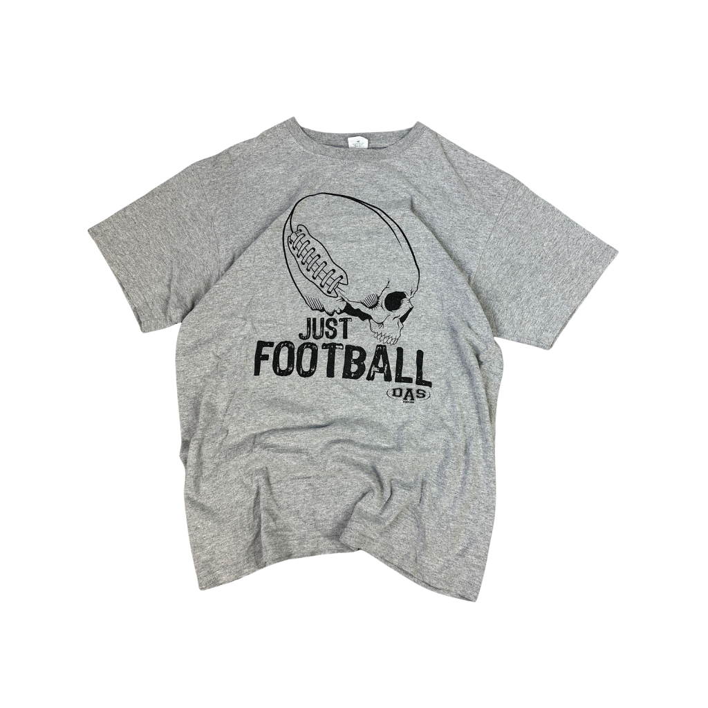 Vintage Just Football T-Shirt Grau (L)