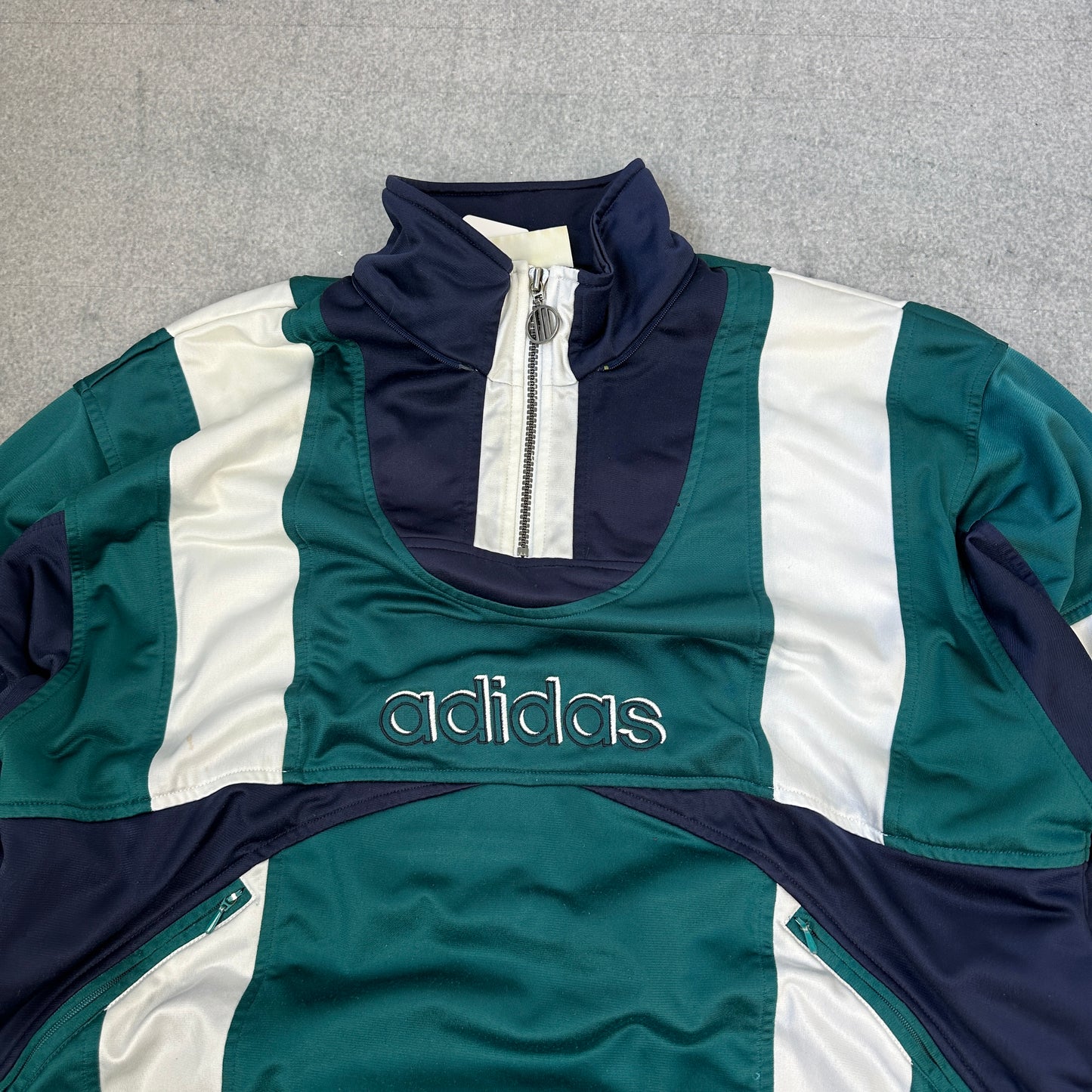 Vintage 80er Adidas Trainingsjacke Grün (L)