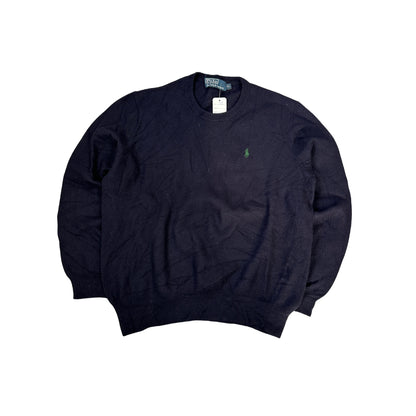 Ralph Lauren Polo Ralph Lauren Pony Logo Merinowolle Pullover Marineblau (XL)