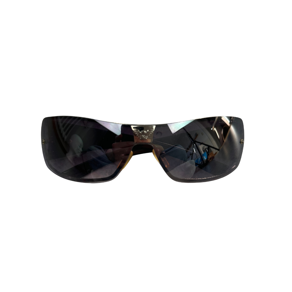 Vintage Emporio Armani Shield Sonnenbrille | Y1001 | Black | Y2K