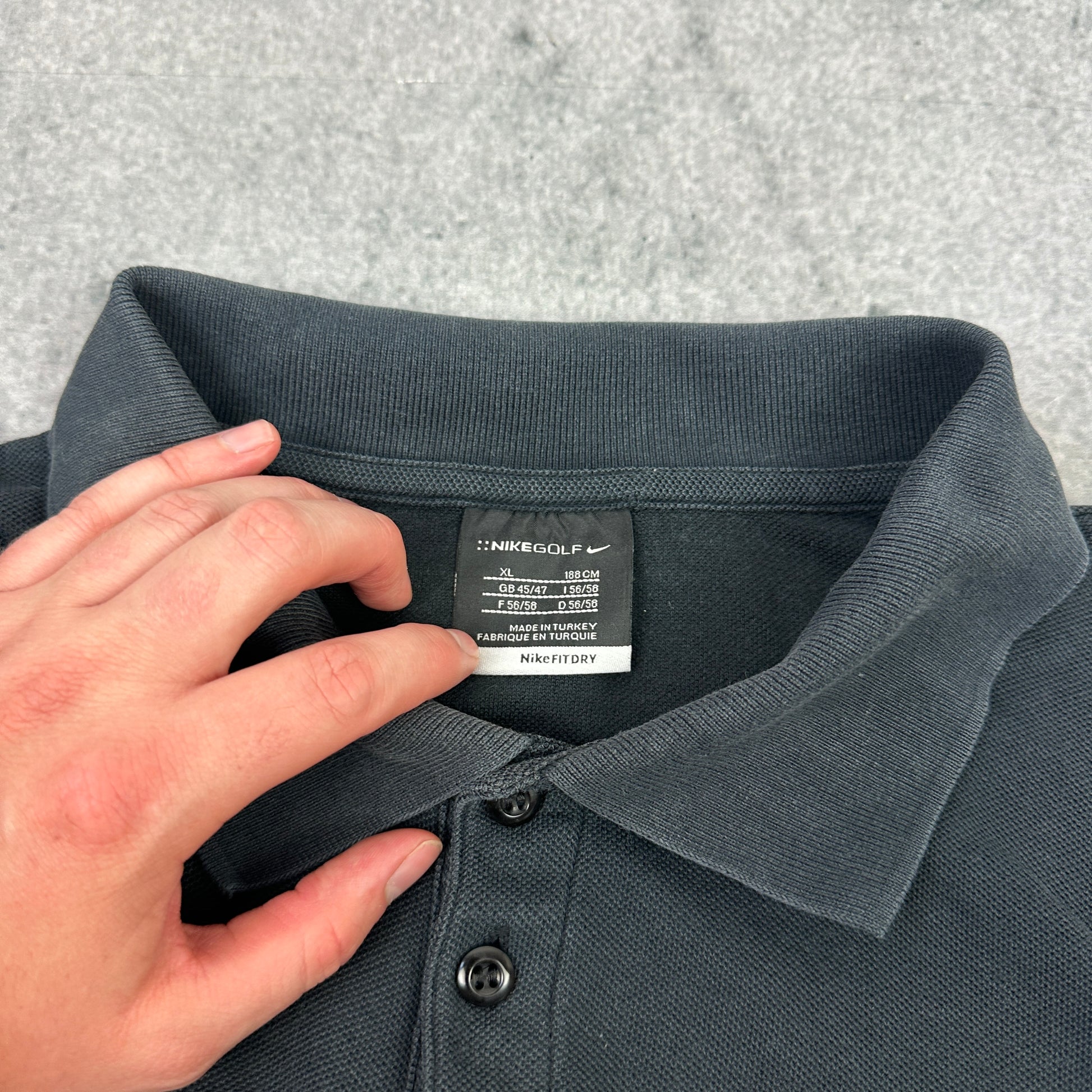 Vintage Nike Golf Poloshirt Schwarz (XL)